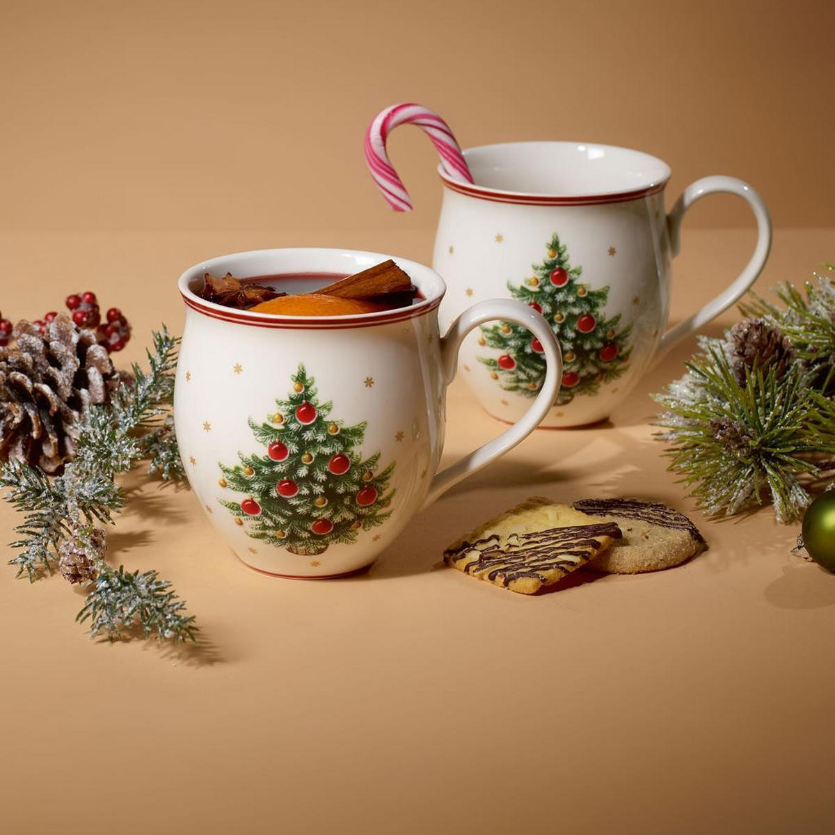 FRÜHSTÜCKS-SET TANNENBAUM Toy's Delight grün-weiß 6er Set - Weiß/Grün, Keramik (2/2/2cm) - Villeroy & Boch