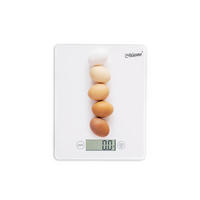 KÜCHENWAAGE Weiß 20/14.5/2 cm MR1800 - Weiß, Kunststoff - Maestro 