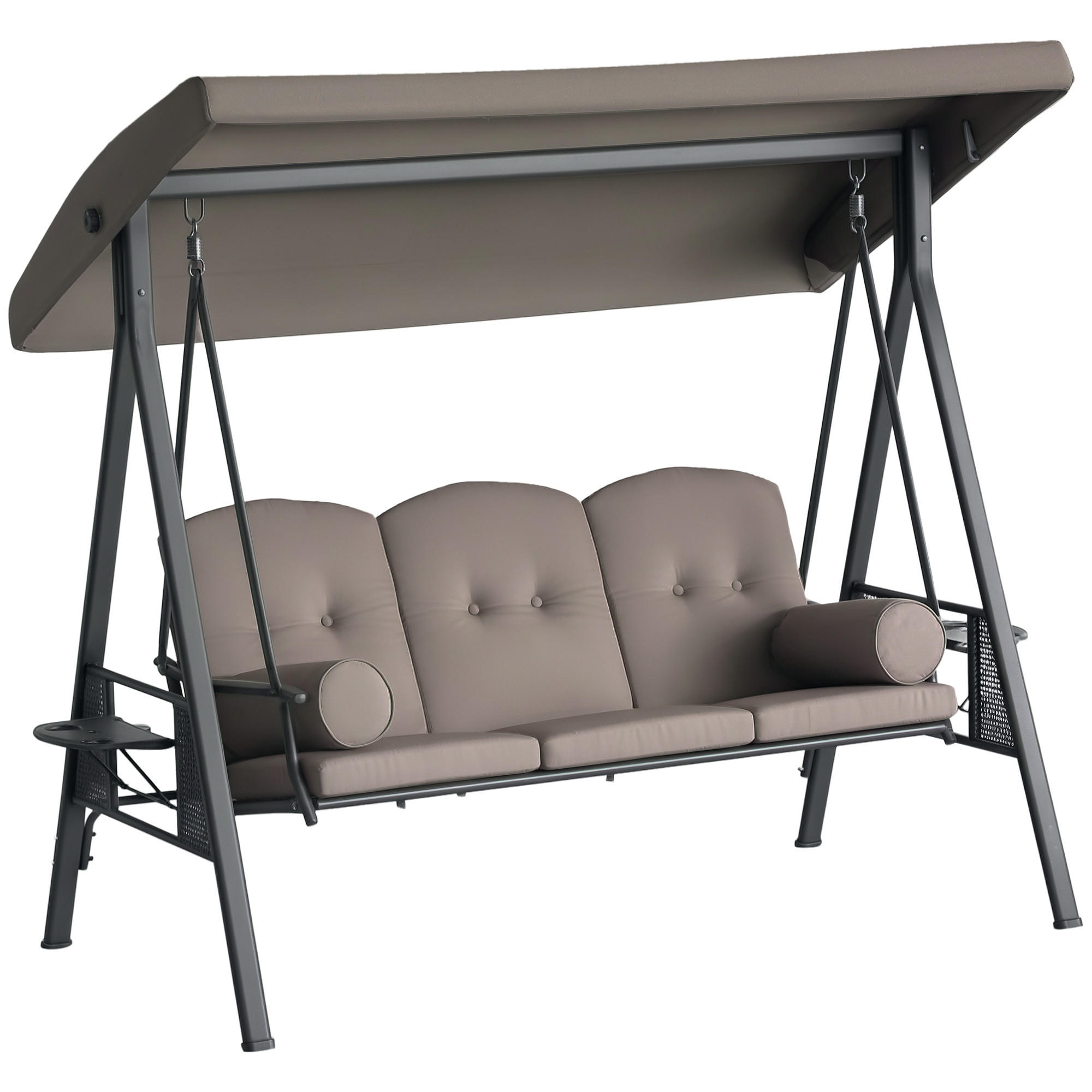 HOLLYWOODSCHAUKEL Beige 3-Sitzer - Beige, Metall (307.34/436.88/528.32cm) - PANGIVO