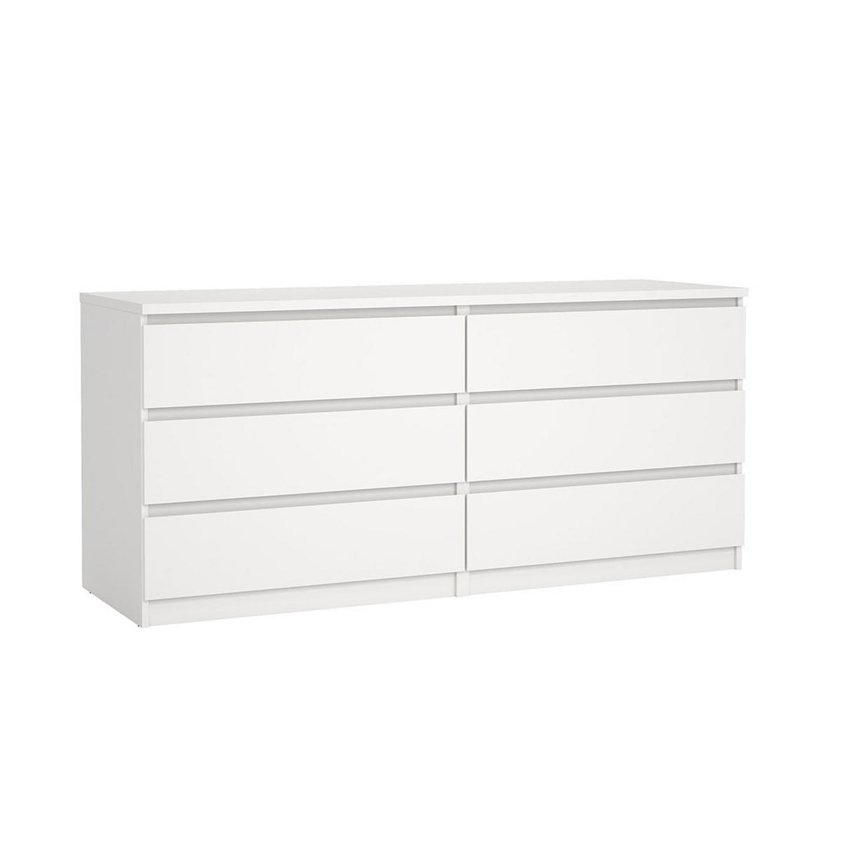 KOMMODE, Naia, Weiß, Holzwerkstoff, 154 x 50 x 71 cm - Weiß, Holzwerkstoff (154/71/50cm) - ebuy24