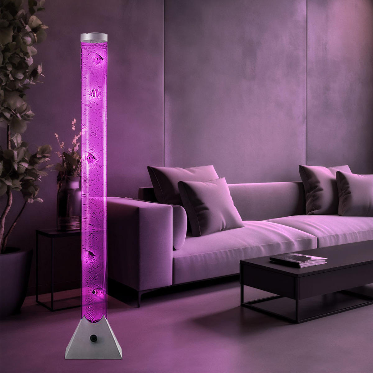 LED STEHLEUCHTE Aqua Bunt - Multicolor, Kunststoff (22/22/120cm) - Nowa