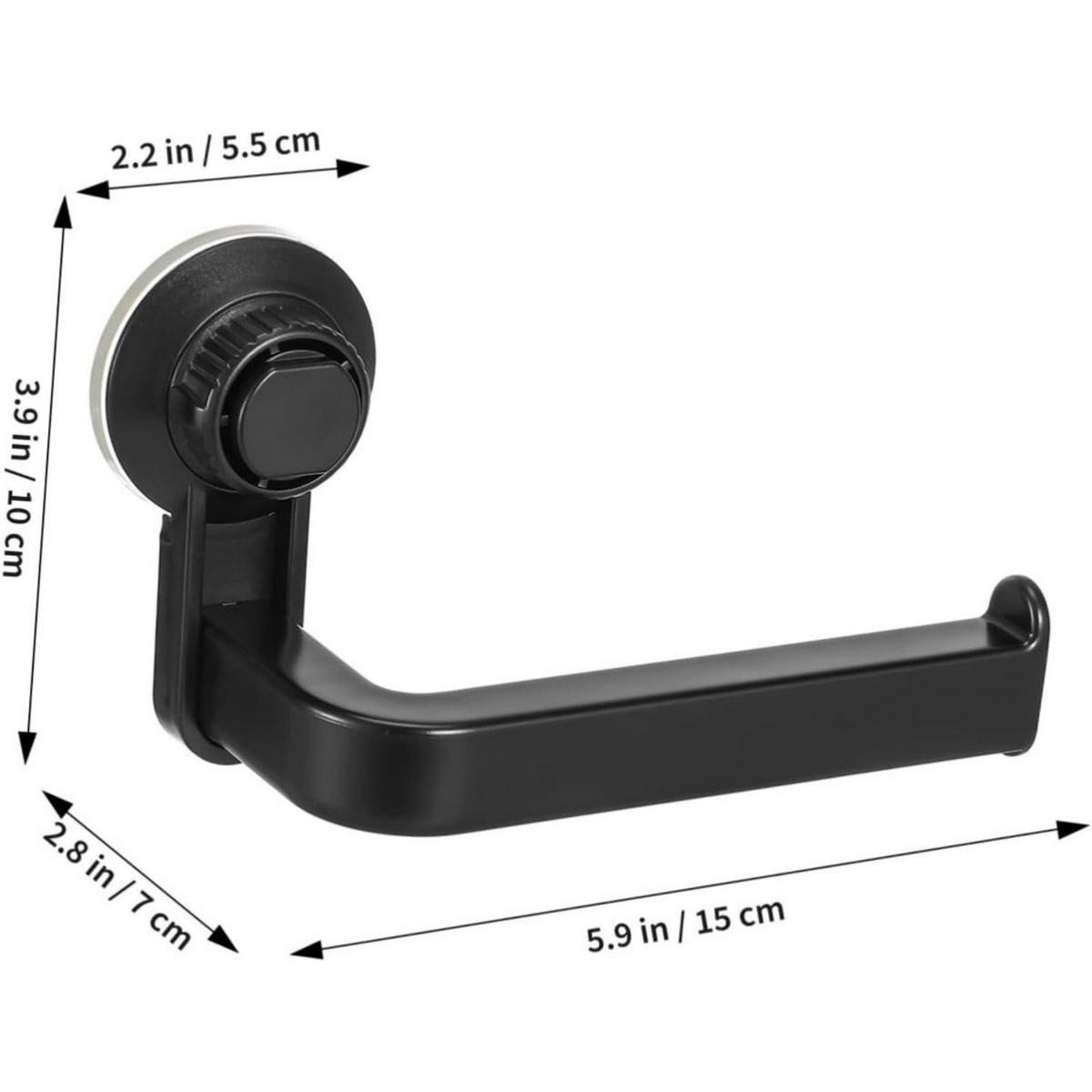 KÜCHENROLLENHALTER Schwarz Saugnapf ABS 14,5 x 10 cm bohrfrei Badezimmer Baby - Schwarz, Metall (6.5/10/14.6cm) - MCBOSON