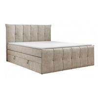BOXSPRINGBETT SUPREME mit Topper und Bettkasten, Beige, 160x200 cm - Beige, Textil (160/200cm) - KS Home Concept