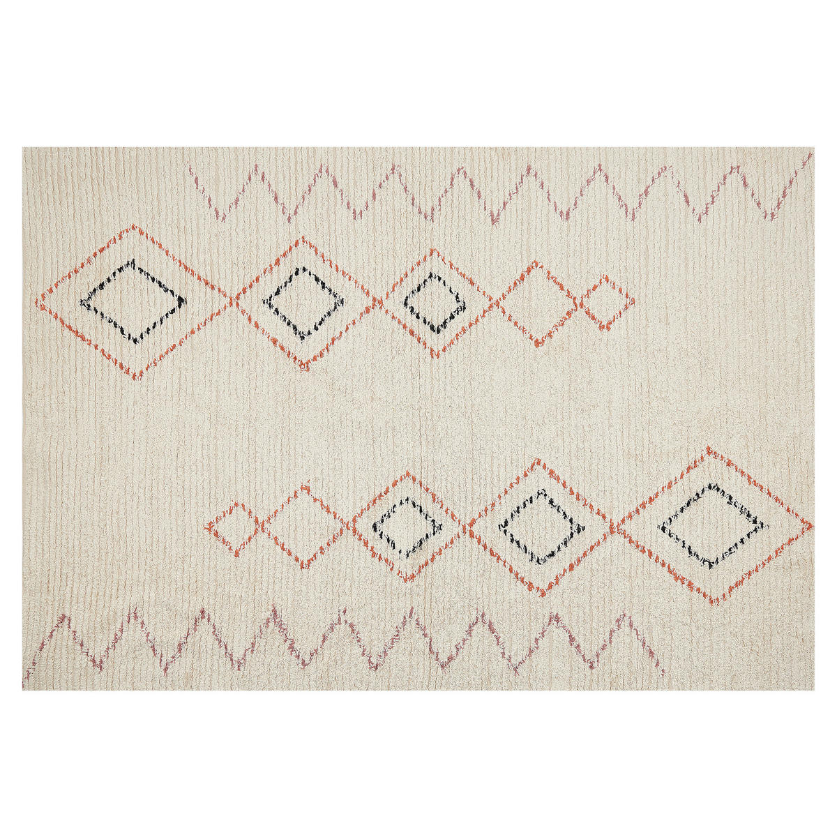 KURZFLOR-TEPPICH Guwahati 200/140 cm - Beige, Textil (140/200cm) - Beliani