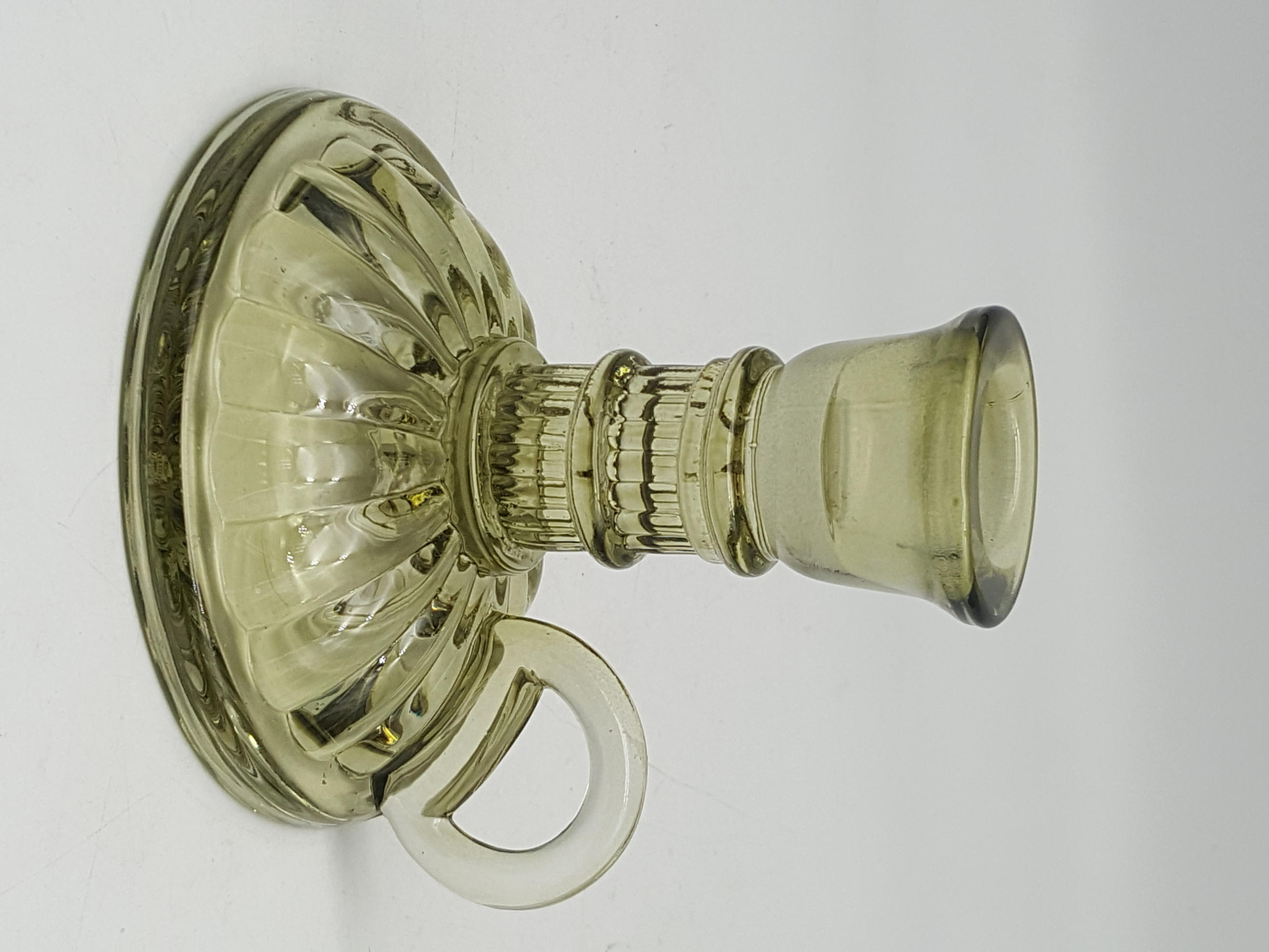 KERZENHALTER Patricia grün 12/6/6 cm Glas - Transparent/Grün, Glas (6/6/12cm) - Mondex