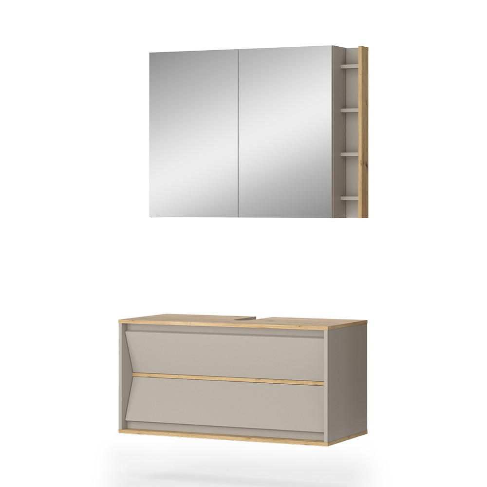 KOUPELNOVÝ NÁBYTEK Edelin Kašmír - kašmírová/světle šedá, kompozitní dřevo (100/50/45cm) - Vicco