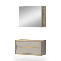 KOUPELNOVÝ NÁBYTEK Edelin Kašmír - kašmírová/světle šedá, kompozitní dřevo (100/50/45cm) - Vicco