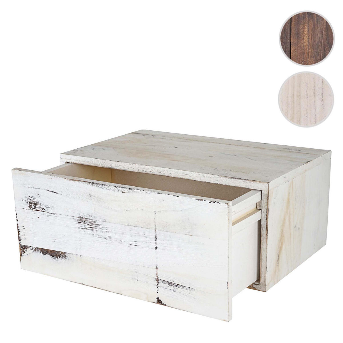 WANDREGAL Weiß - Weiß, Holz (46/21/30cm) - MCW