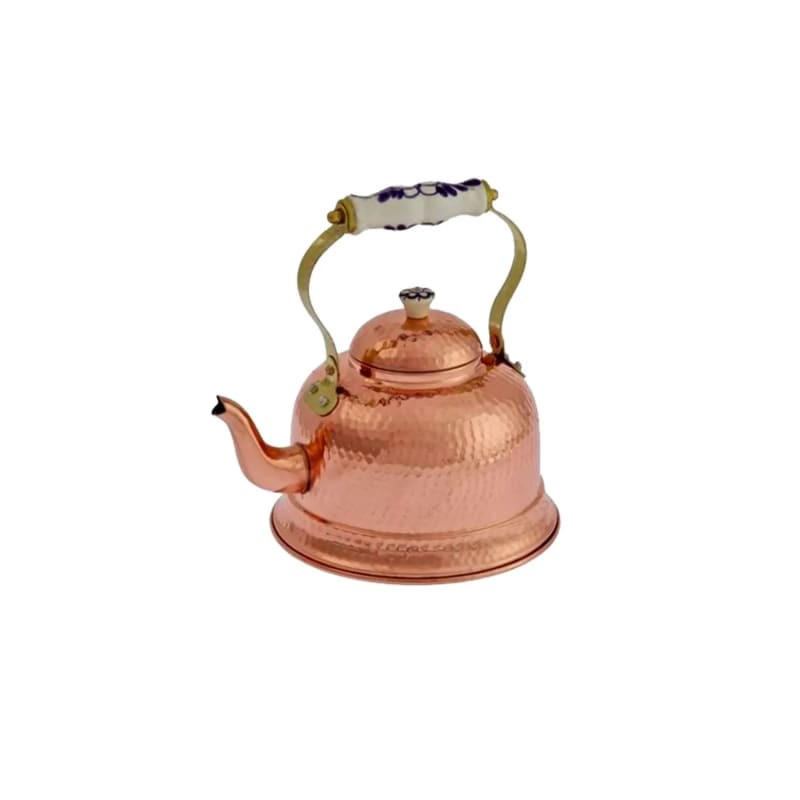 KESSEL Kupfer, gehämmert, Porzellangriff, 1,5L - Kupferfarben, Keramik/Metall (18cm) - ich-zapfe