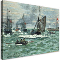 WANDBILD hafeneinfahrt von le havre claude monet - Multicolor, Textil (60/40cm) - Feeby
