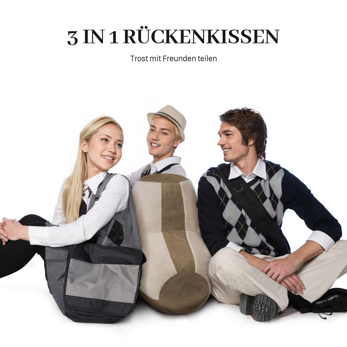 KISSEN Tetrapod Mehrere Funktionen - Hellbraun, Textil (24/70cm) - Vercart