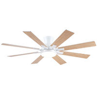 DECKENVENTILATOR Braun 132 cm mit 8 Flügeln, LED und leisem DC-Motor - Braun, Metall (132/132/27cm) - Surtime