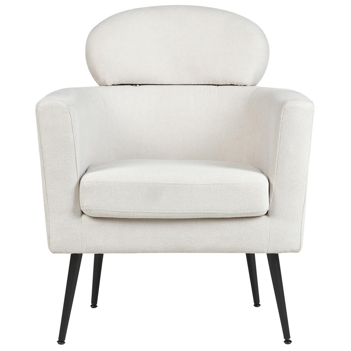 SESSEL Polsterbezug Weiß Soby - Weiß, Holz/Textil (76/91/70cm) - Beliani