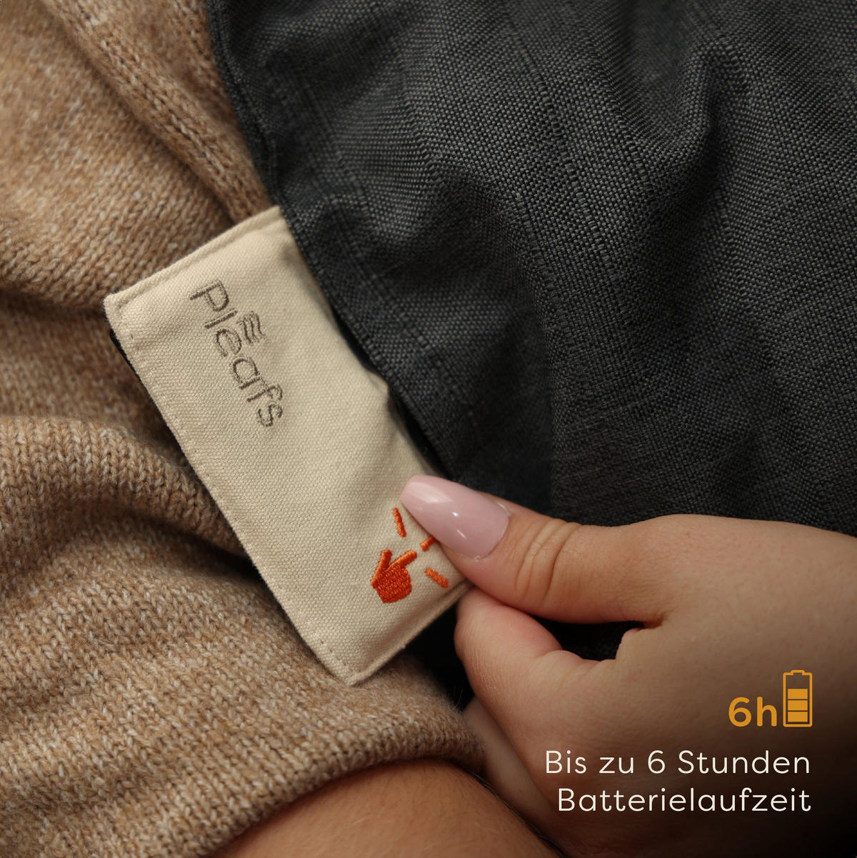 HEIZKISSEN Outdoor 45x45cm Carbon - Blaugrau, Textil (45/45cm) - Pleafs