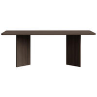 ESSTISCH Qubeo Holzoptik Esche Braun 204x90 cm - Dunkelbraun, Holzwerkstoff (90/204/75cm) - Selsey