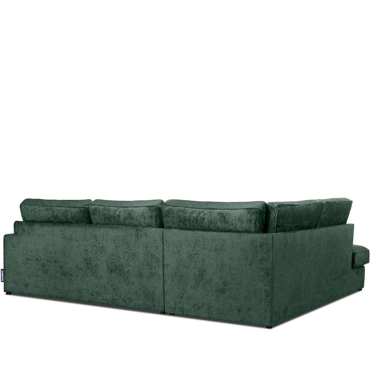 ECKSOFA LINKS IMPERA Modern 4/5 Sitzer, Grün - Grün, Textil (314/224cm) - KONSIMO®