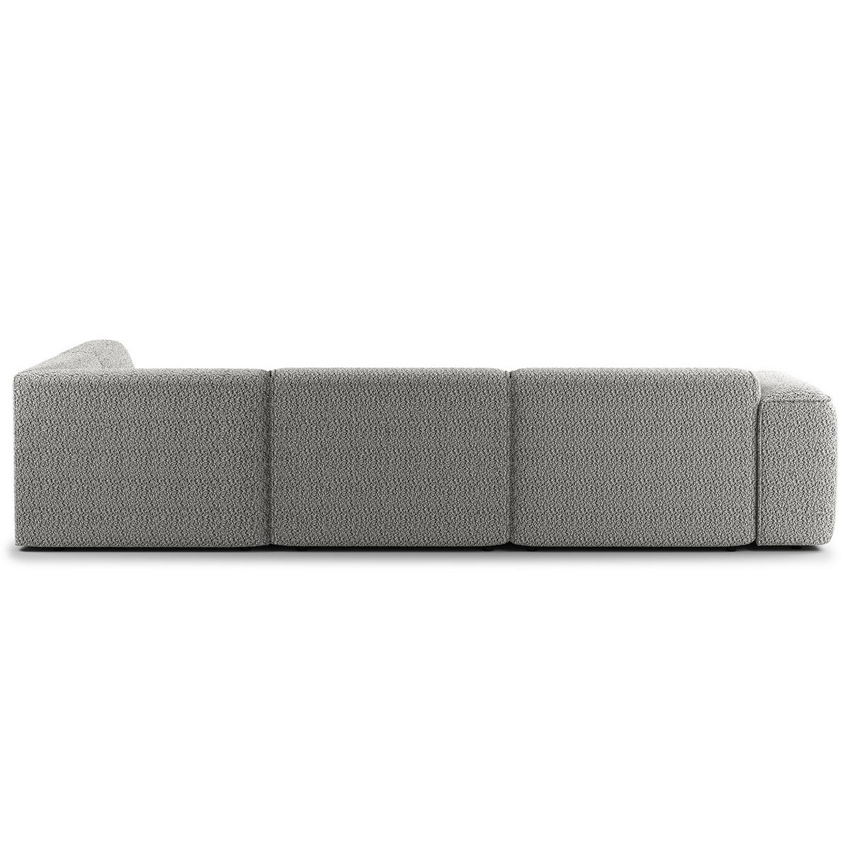3-SITZER ECKSOFA mit Recamiere - Schwarz/Grau, Kunststoff/Textil (295/231cm) - home24