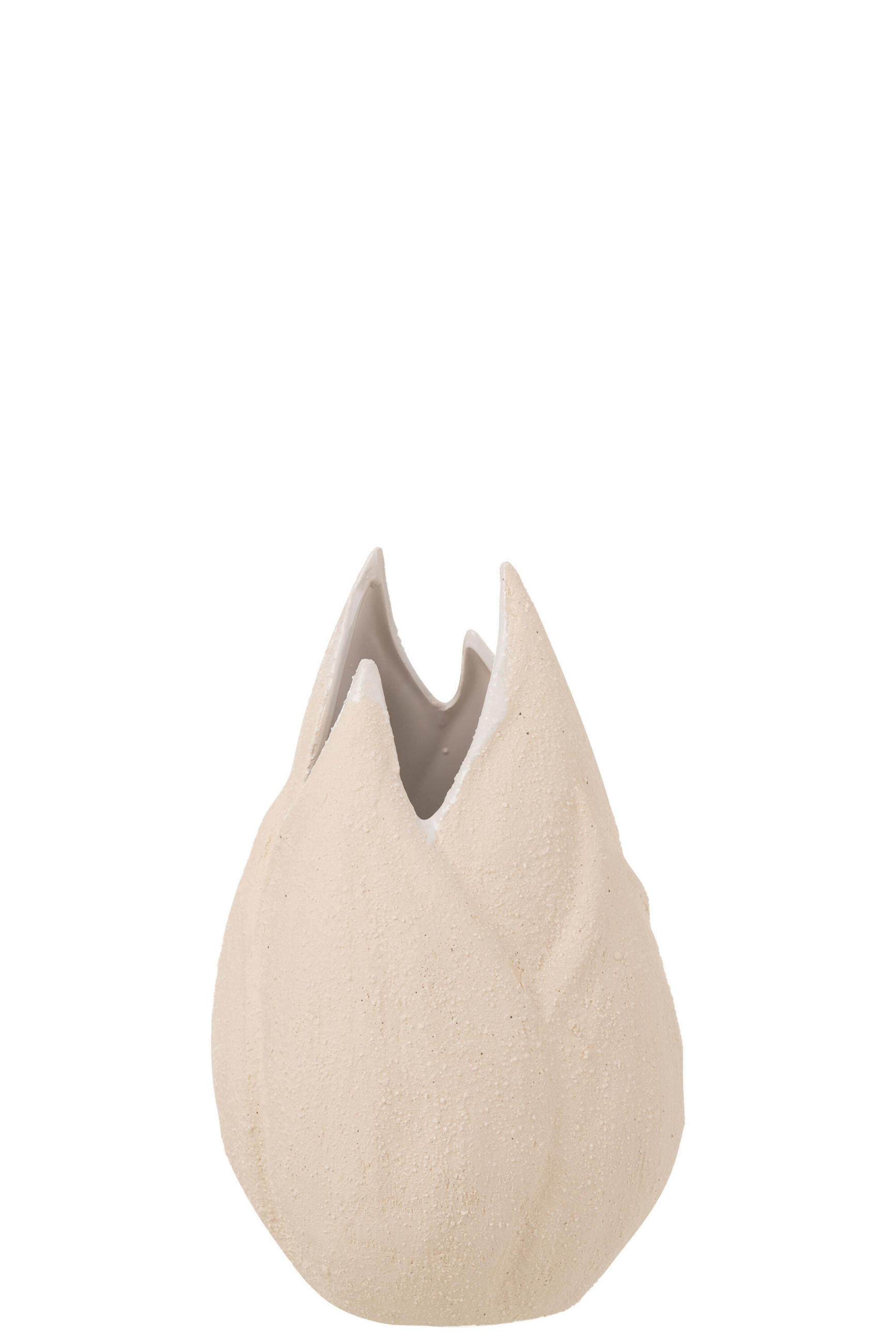 VASE SAND - Töpferei - Beige - L - Ø 18 cm - Beige, Keramik (32cm) - J-Line