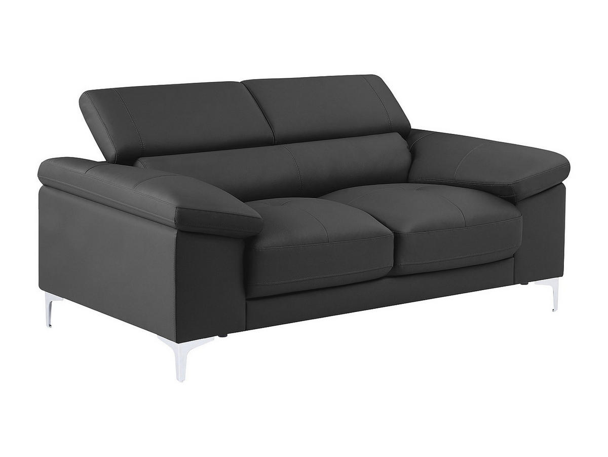 LEDERSOFA 2-Sitzer - Anthrazit - SOLANGE - Anthrazit, Leder (176/73/103cm) - Vente-Unique