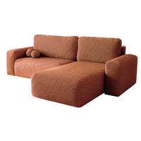 ECKSOFA Ziegelrot ILO Mit Schlaffunktion Und Bettkasten - Orange, Textil (282/177cm) - Sepro Meble