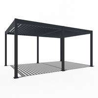 PERGOLA Deluxe Elektrisch Pavillon Terrassenüberdachung Aluminium LED 3,6x5,3 - Anthrazit, Metall (360/255/530cm) - WEIDE