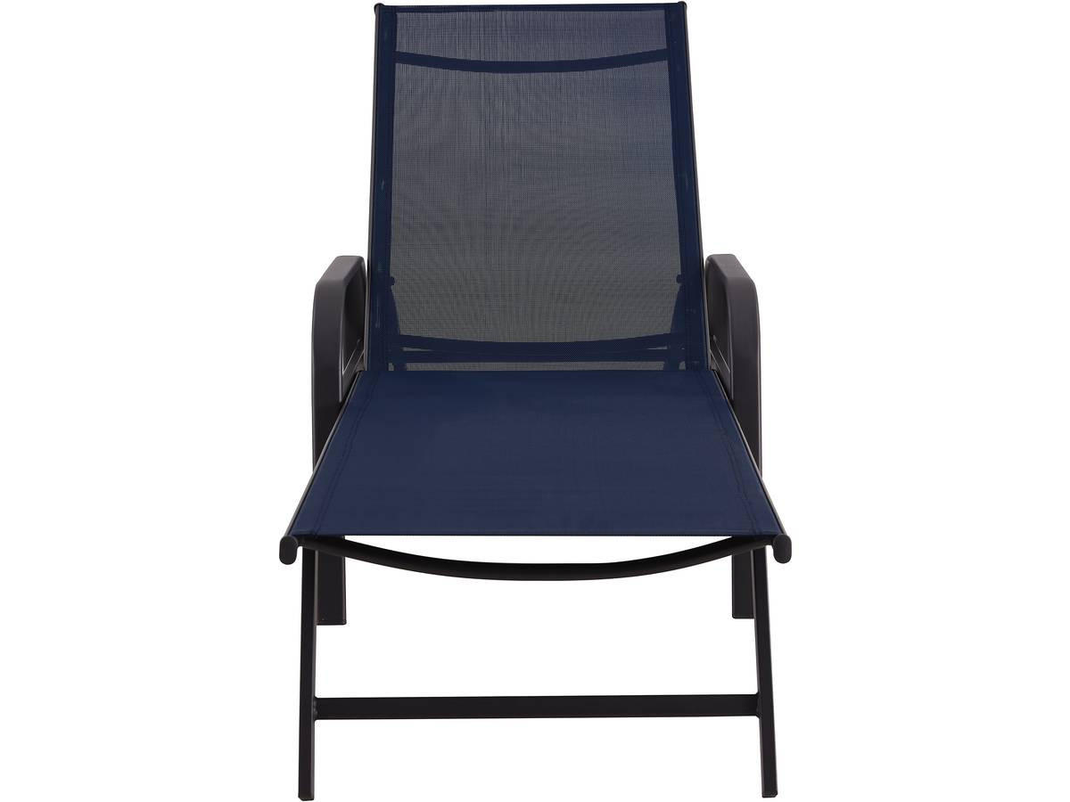 SONNENLIEGE Farniente 2er-Set Dunkelblau - Dunkelblau, Metall (193/45/59cm) - Habitat Garten