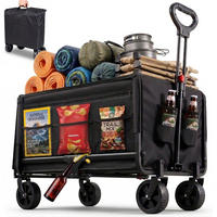 BOLLERWAGEN faltbar 120L - Schwarz, Kunststoff (47/94/86cm) - Albatros