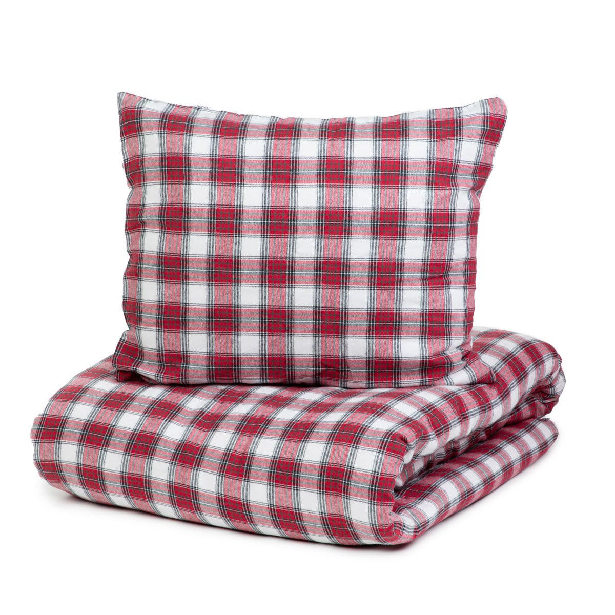 BETTWÄSCHE Nilsa rot Flanell 220/200 cm - Multicolor, Textil (220/200cm) - Homla