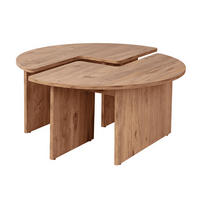 COUCHTISCH (2er-Set) moira 90/90/41 cm - Beige, Holzwerkstoff (90/90/41cm) - Calicosy
