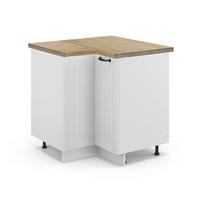 ECKUNTERSCHRANK Fame-Line Weiß Landhaus 80.5 cm , AP Eiche - Weiß, Holzwerkstoff (80.5/82/60cm) - Vicco