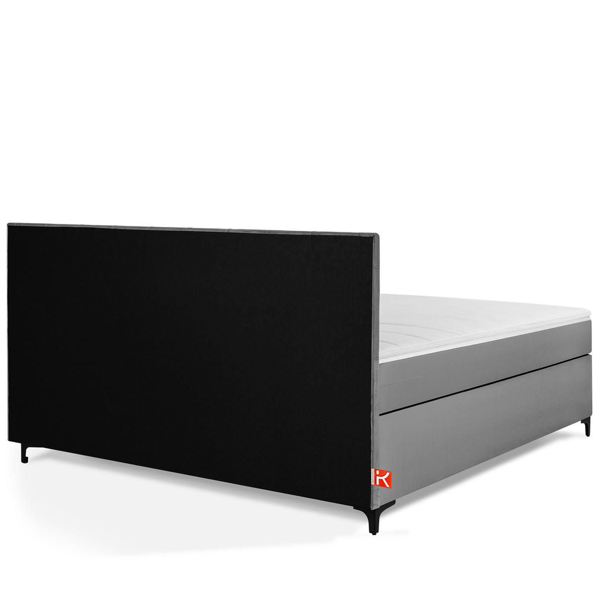 POLSTERBETT ARDEA, Hellgrau - Hellgrau/Schwarz, Holz/Holzwerkstoff (180/200cm) - KONSIMO®