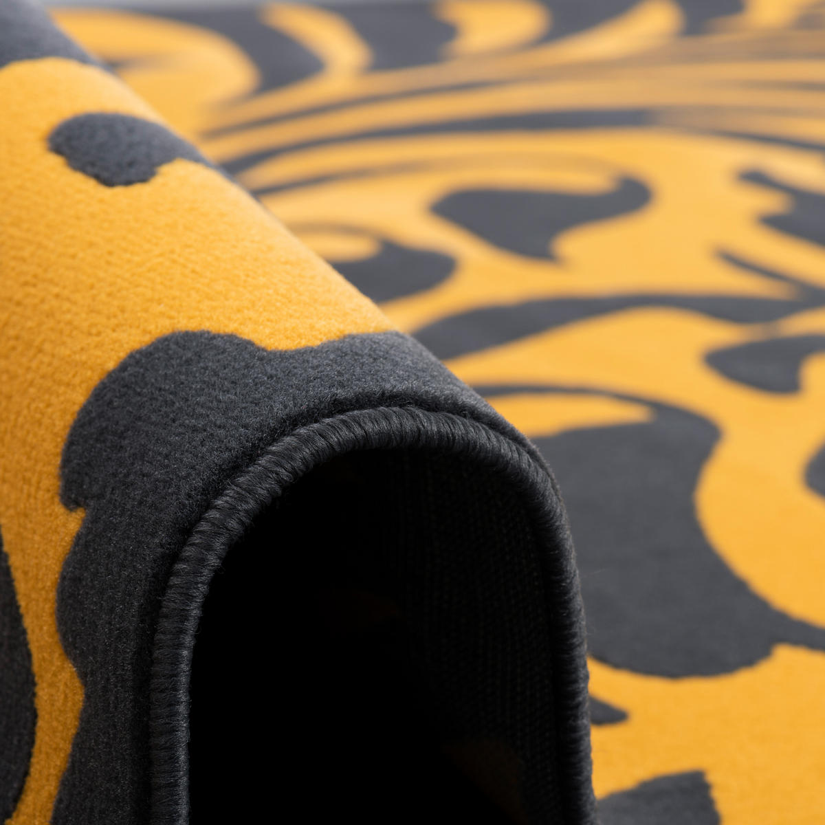 DESIGNER TEPPICH PASSION BAROCK - Currygelb/Anthrazit, Textil (140/200cm) - Pergamon