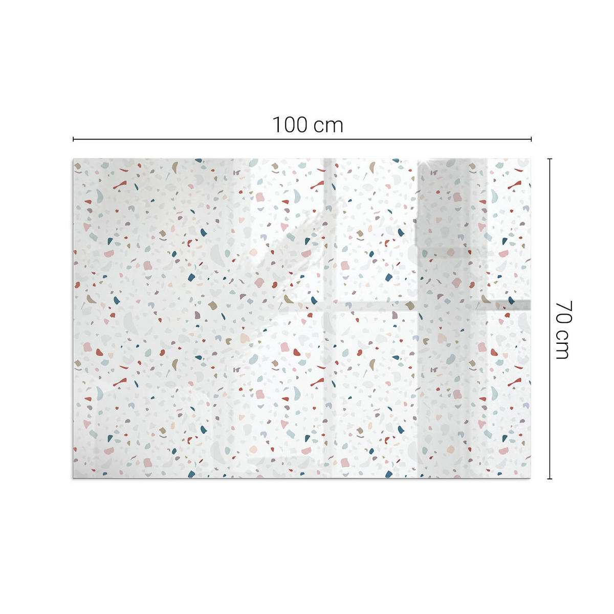 GLASPLATTE für Kamin 100x70 cm Weiß - Weiß, Glas (100/70/0.4cm) - ArtPrintCave