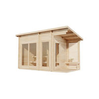 GARTENSAUNA Holz Lizzy M - Naturfarben, Holz (434/262/251cm) - FinnTherm