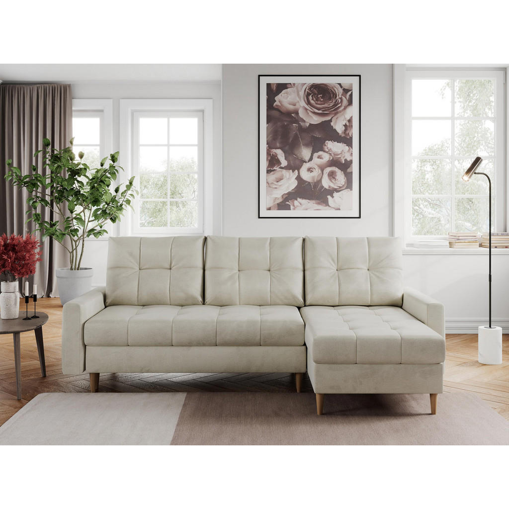 Thumbnail - MKS Ecksofa, Beige, Textil, 3-Sitzer, L-Form,L-Form, 220x140 cm, Oeko-Tex®, Wohnzimmer, Sofas & Couches, Wohnlandschafte...