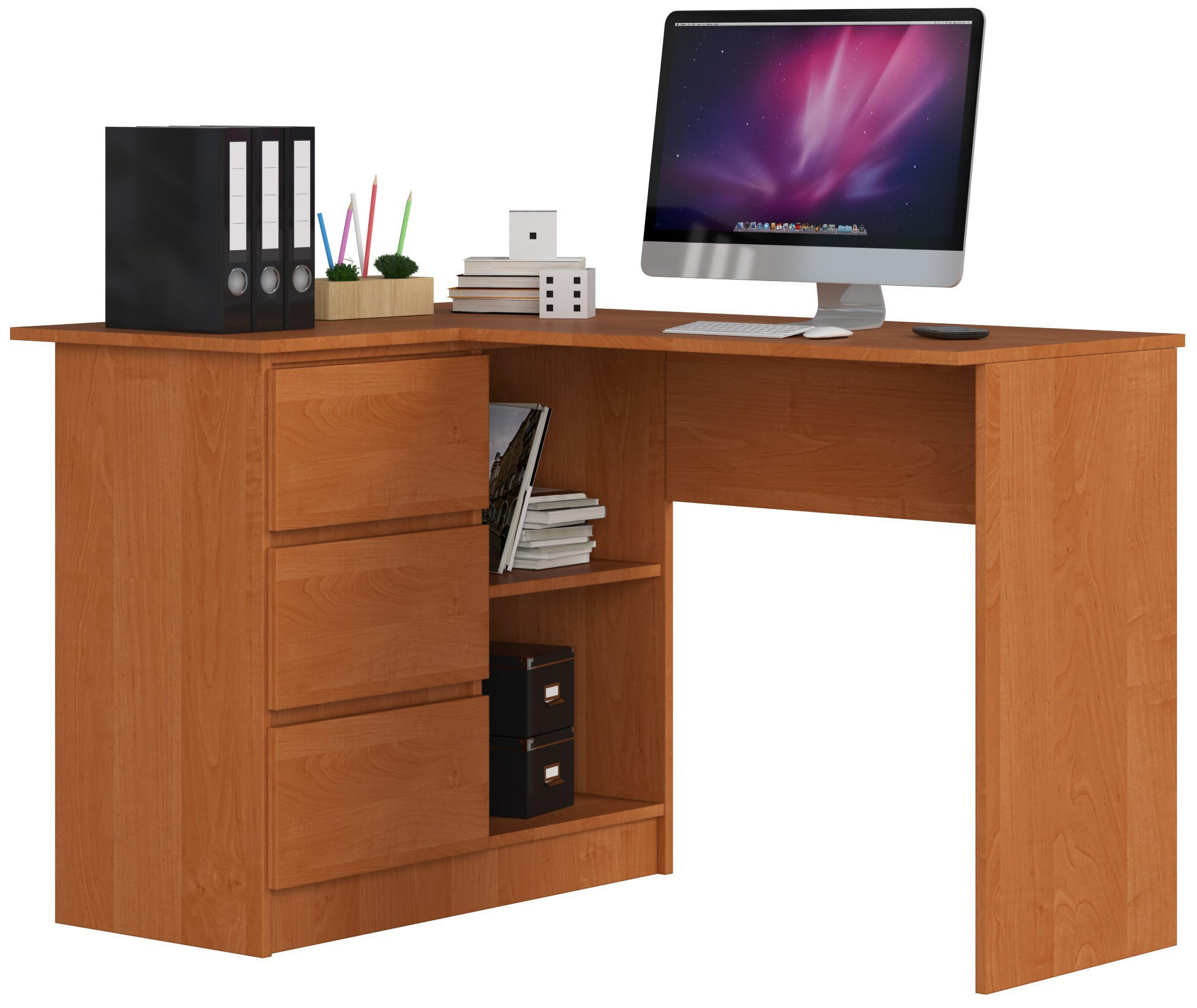 Akord Eckschreibtisch Erle 124x77x85 cm