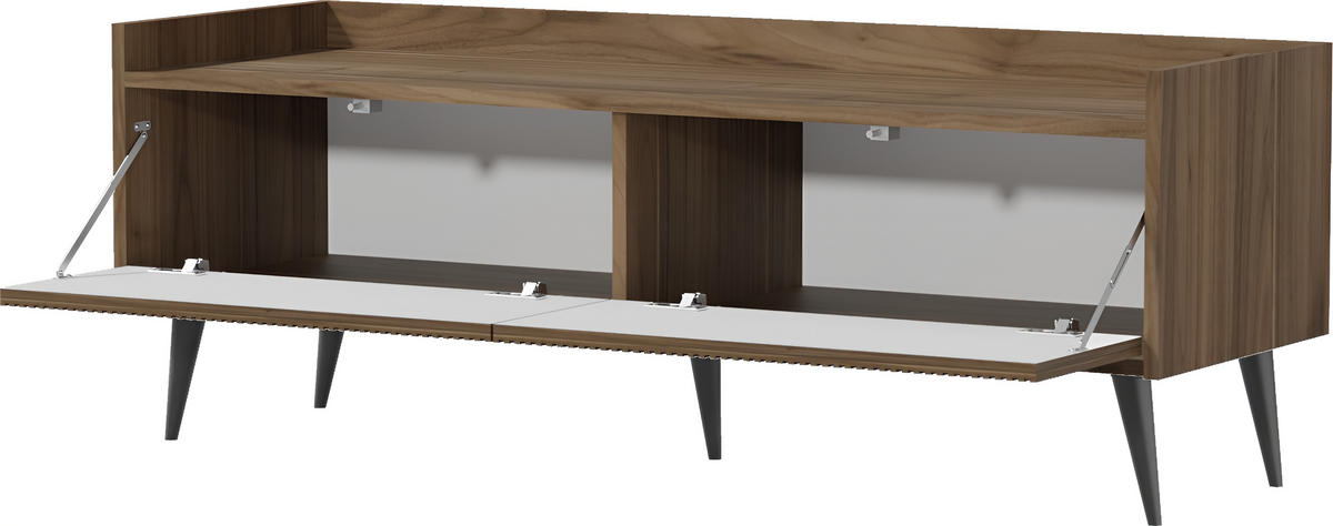 TV-LOWBOARD Arysa in Braun Walnuss Holzoptik 120/45/41 cm - Dunkelbraun/Walnussfarben, Holzwerkstoff/Metall (121/45/41cm) - WFL GROUP