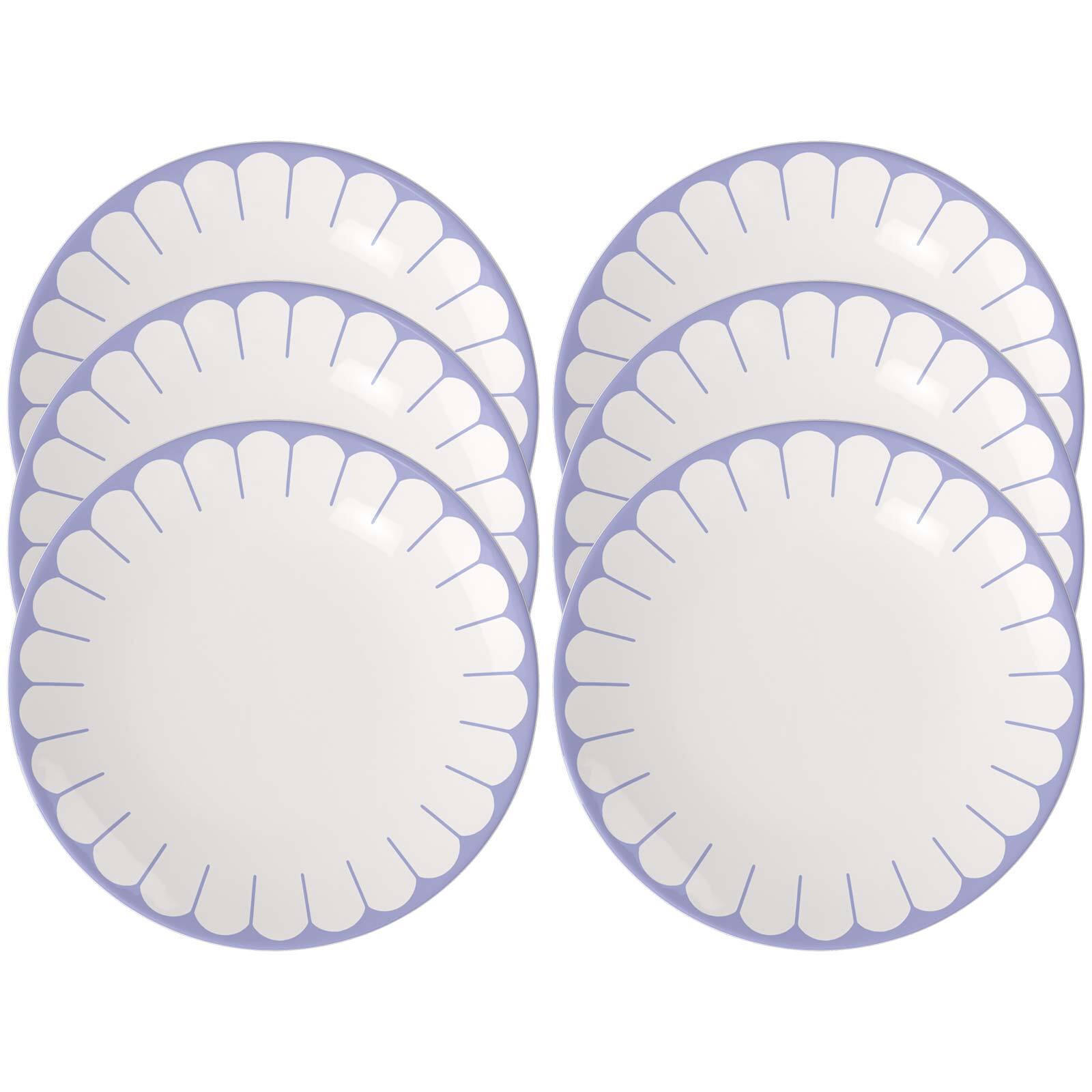 SPEISETELLER Fleur Couleur Bleu ø 26,6 cm 6er Set - Blau, Keramik (26.6cm) - Villeroy & Boch