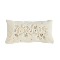 KISSENBEZUG Merry, 58x30cm, Beige, Weihnachten Kissenhülle, Weihnachtsdeko, Christmas, Weihnachtsmotiv Sofakissen Dekokissenbezuge - Beige, Kunststoff (58/30cm) - home&you