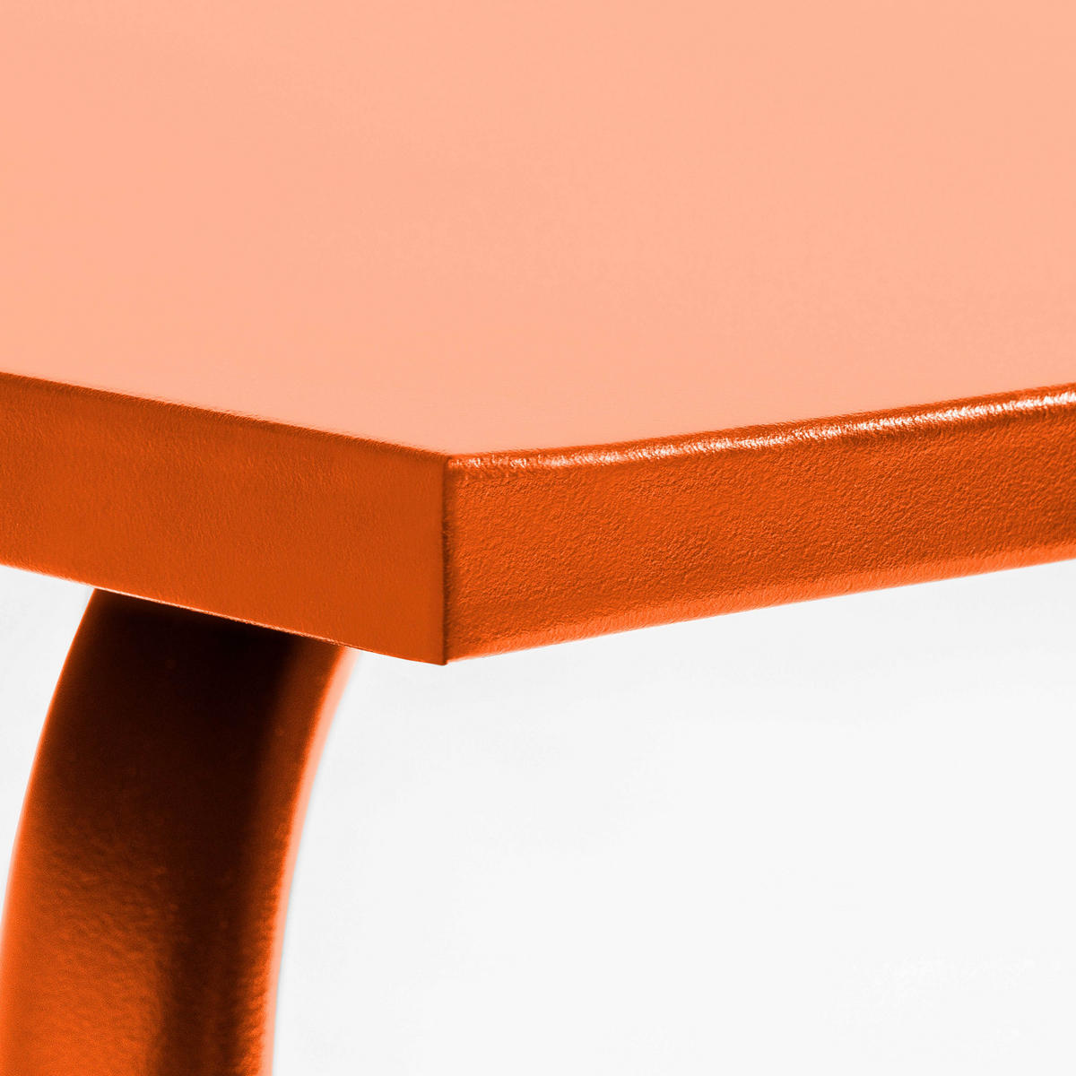 GARTENTISCH , Orangefarben - Orange, Metall (120/120/72cm) - Oviala