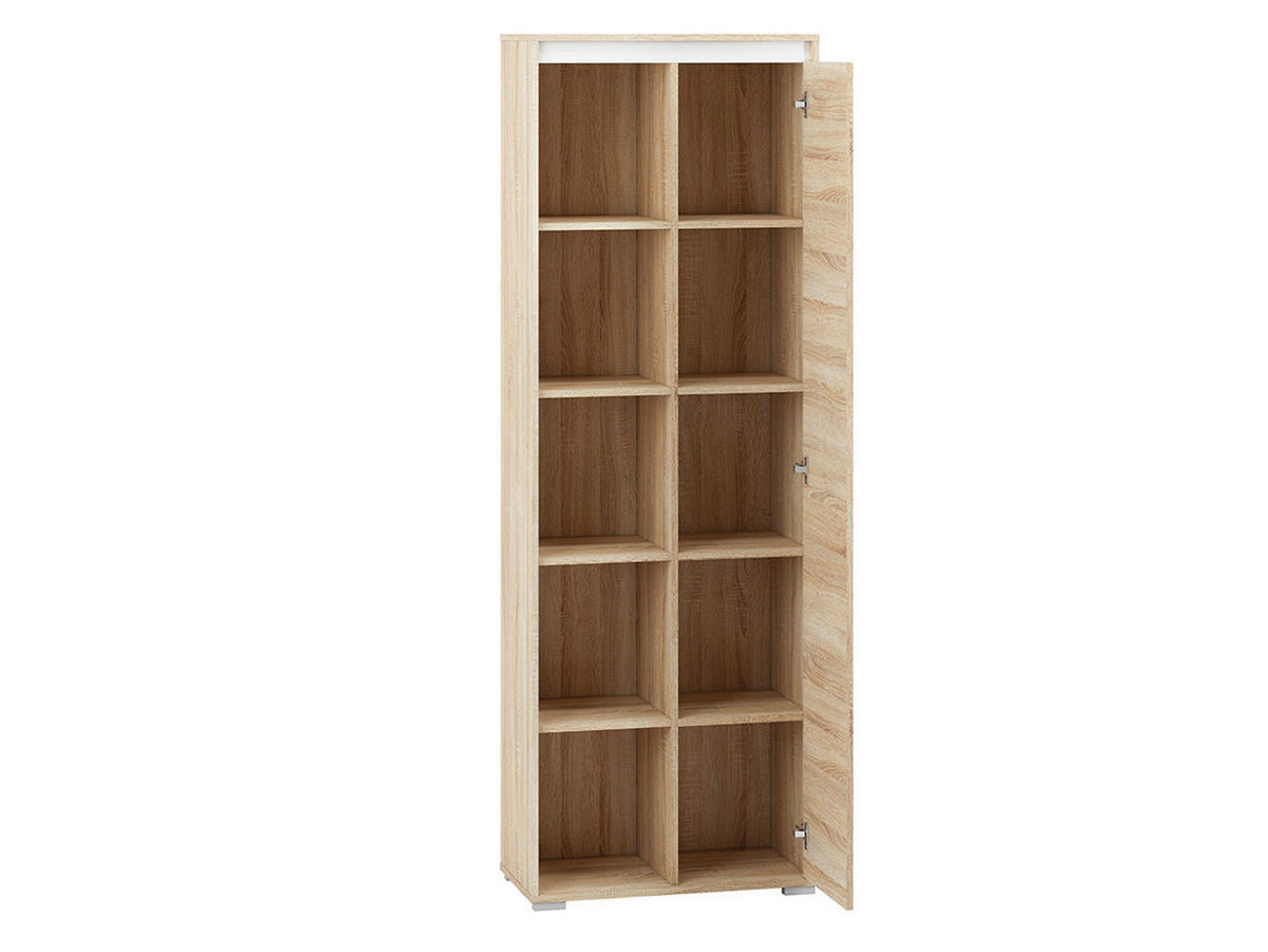 STAURAUMSCHRANK Avo Eiche Sonoma, Absetzung austauschbar 69 / 34 / 200cm - Braun/Sonoma Eiche, Holz/Holzwerkstoff (69/200/34cm) - Feldmann-Wohnen