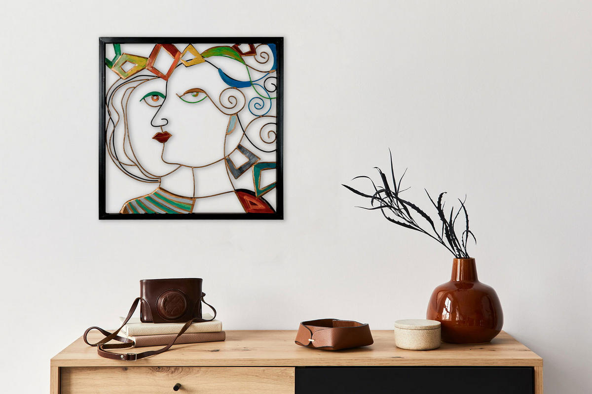 METALLBILD Bunt 60/60 cm - Multicolor, Metall (1.48/60cm) - KUNSTLOFT
