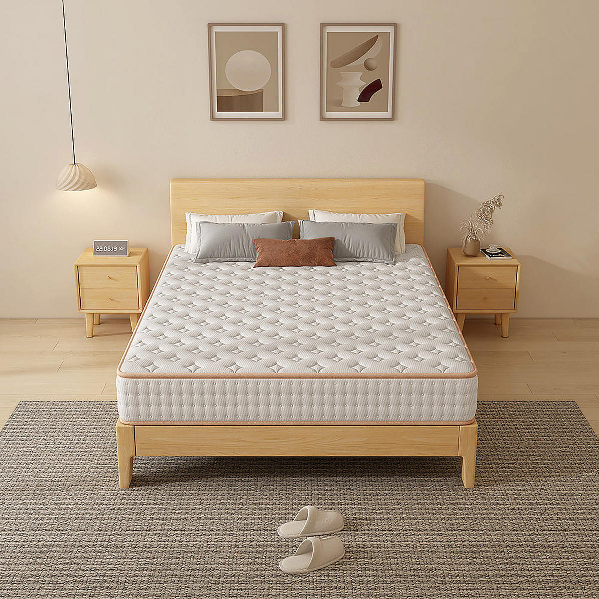 SCHAUMSTOFFMATRATZE komfortabel, 160/200 cm, Höhe ca.: 18 cm - Multicolor, Textil (160/200cm) - TEENO
