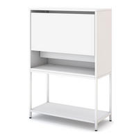 SEKRETÄR Cubas Basic Signalweiß /76-76cm Signalweiß - Weiß, Holz/Metall (36/80/115.6cm) - ASSMANN