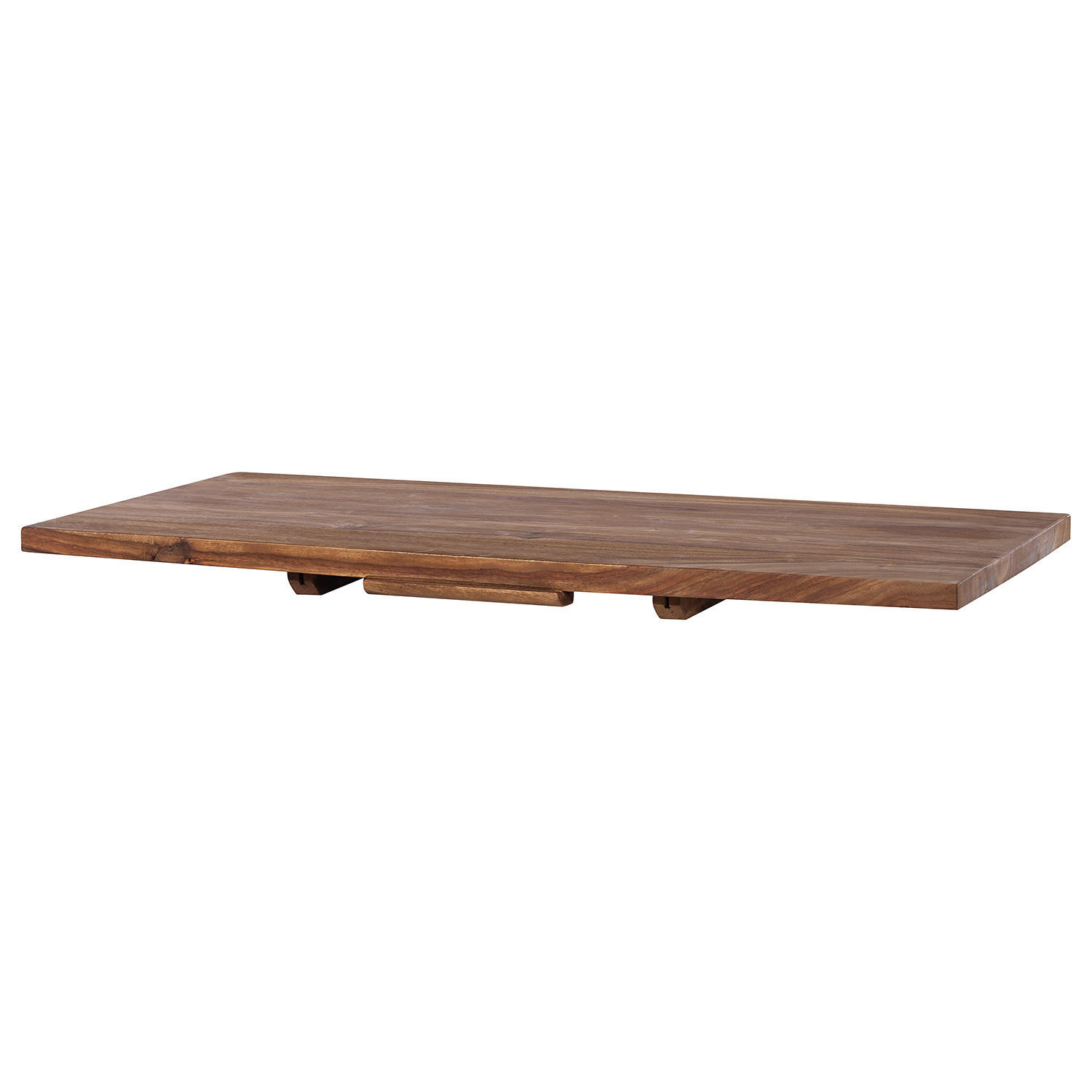 ANSTECKPLATTEN - Sheesham massiv, 2er-Set - Sheeshamfarben, Holz (90/5/45cm) - home24