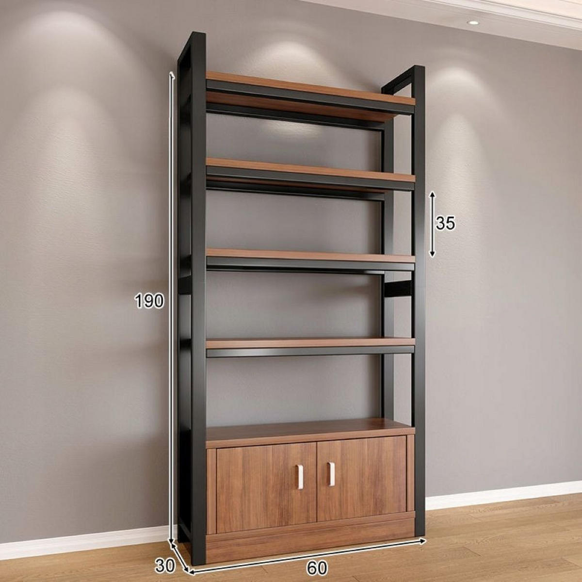 STANDKABINETT, braun 60/30/190cm - Braun, Holzwerkstoff (60/190/30cm)