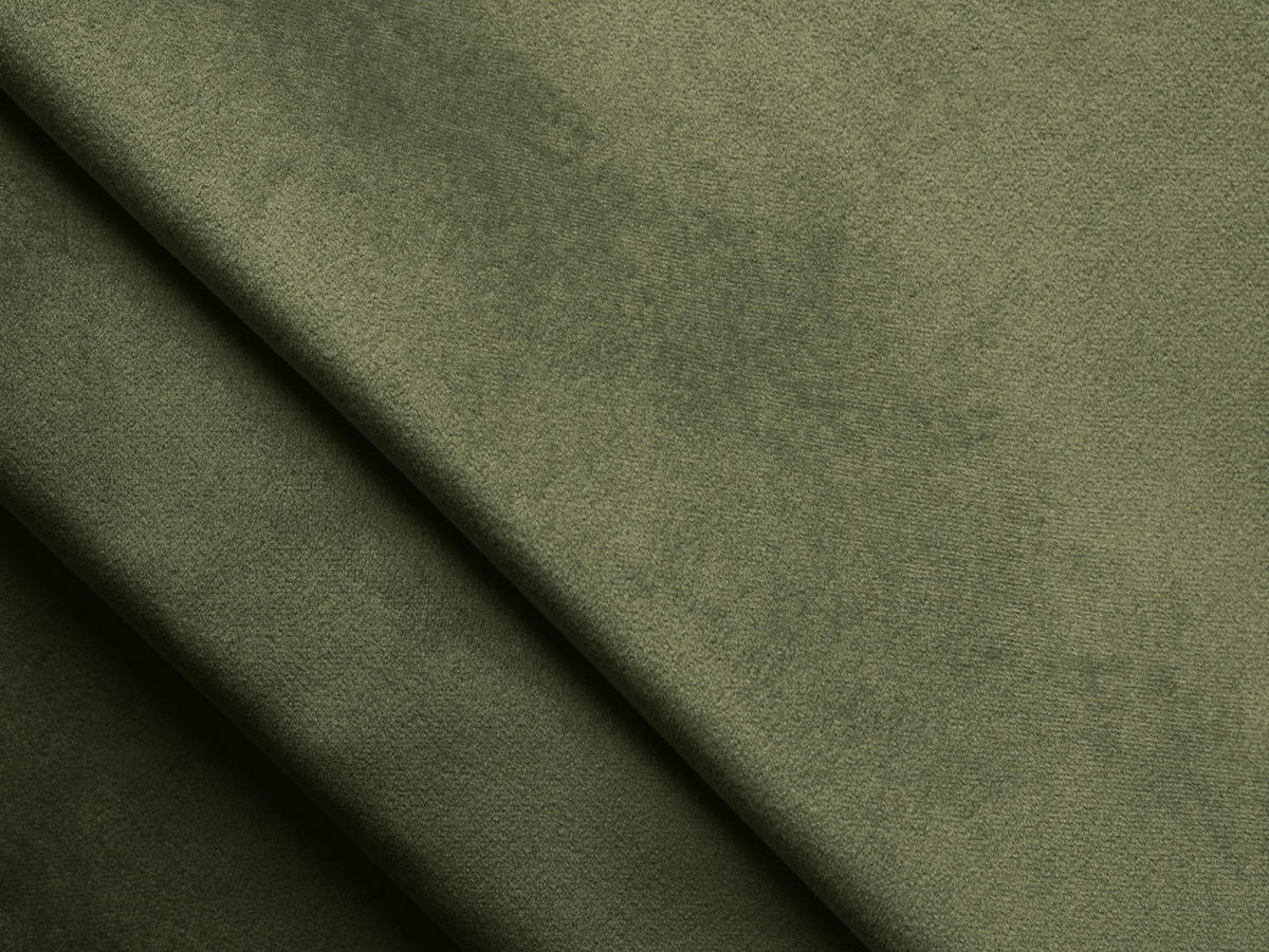 SESSEL Samt Stoff Grün - Schwarz/Olivgrün, Holzwerkstoff/Kunststoff (120/72/115cm) - Makamii