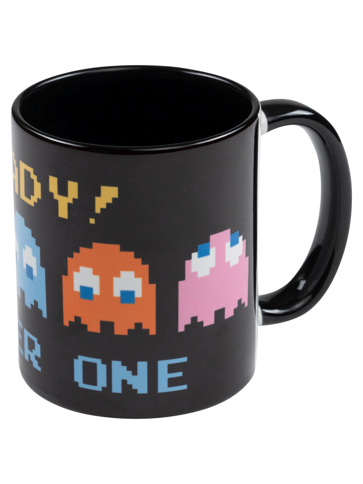 KAFFEEBECHER Pac-Man Ready! Player One Schwarz 320 ml - Schwarz, Keramik (0.32L) - United Labels