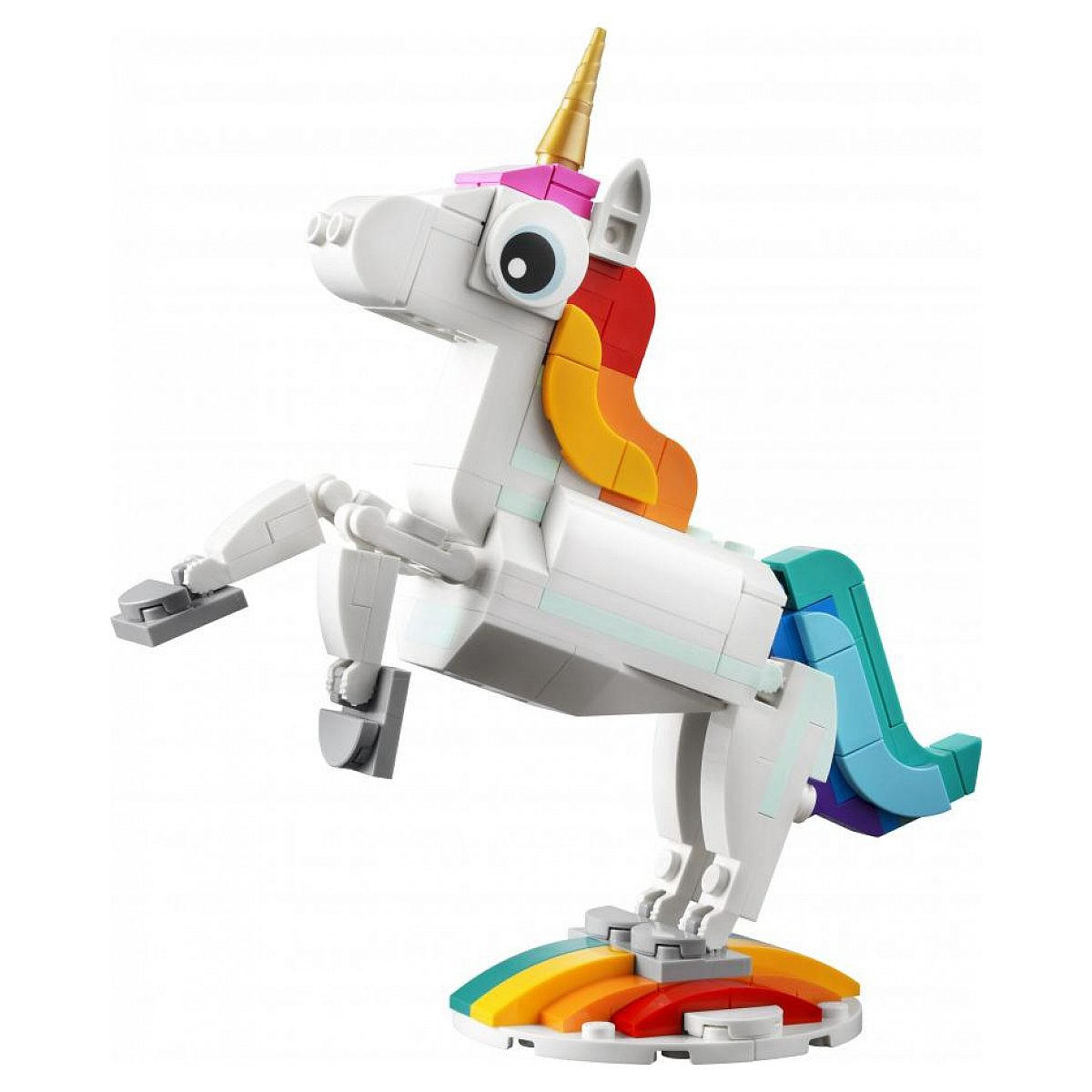 KLEMMBAUSTEINE Magisches Einhorn - Orange, Kunststoff (5/14/19cm) - Lego