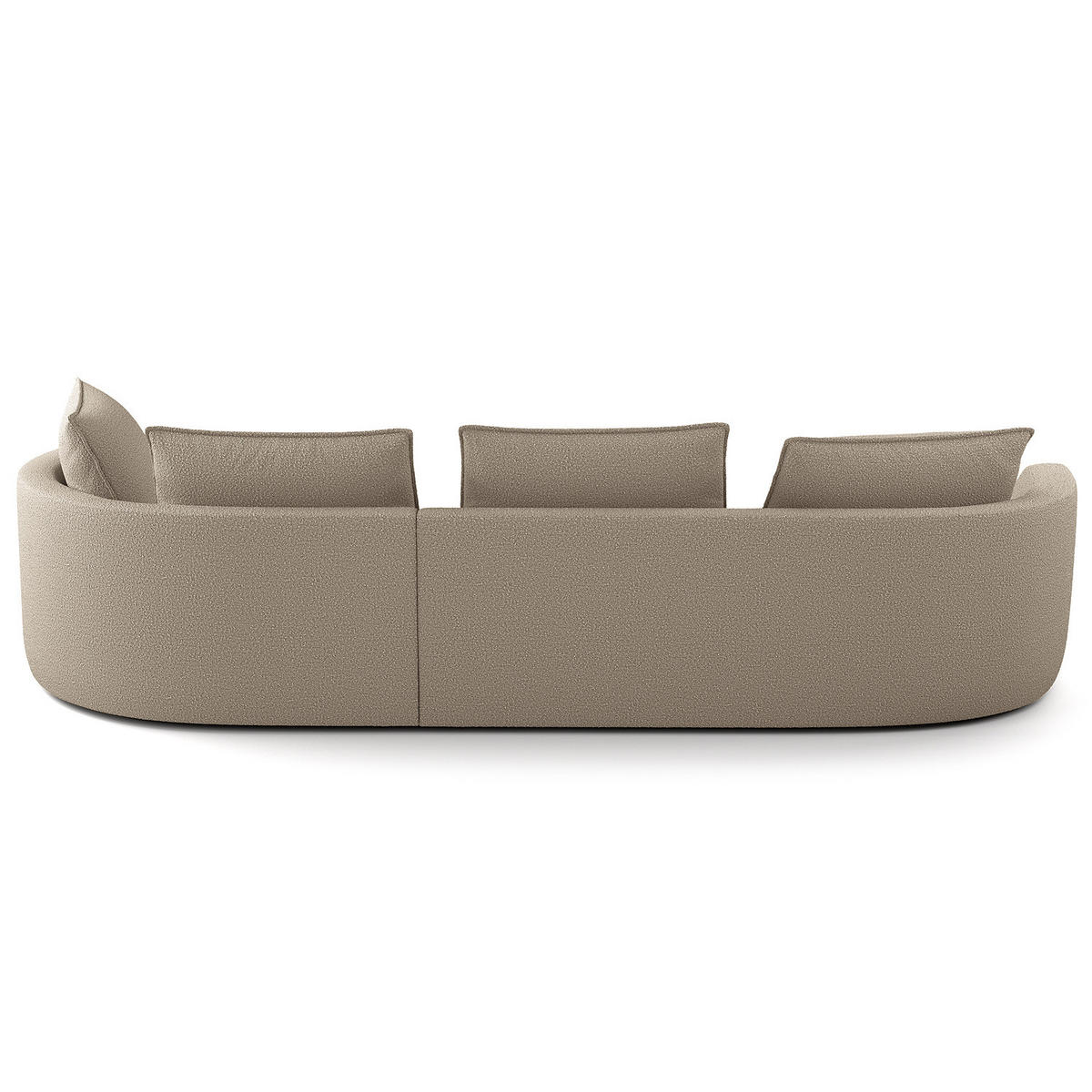 BIGSOFA - Beige/Schwarz, Kunststoff/Textil (322/82/154cm) - home24